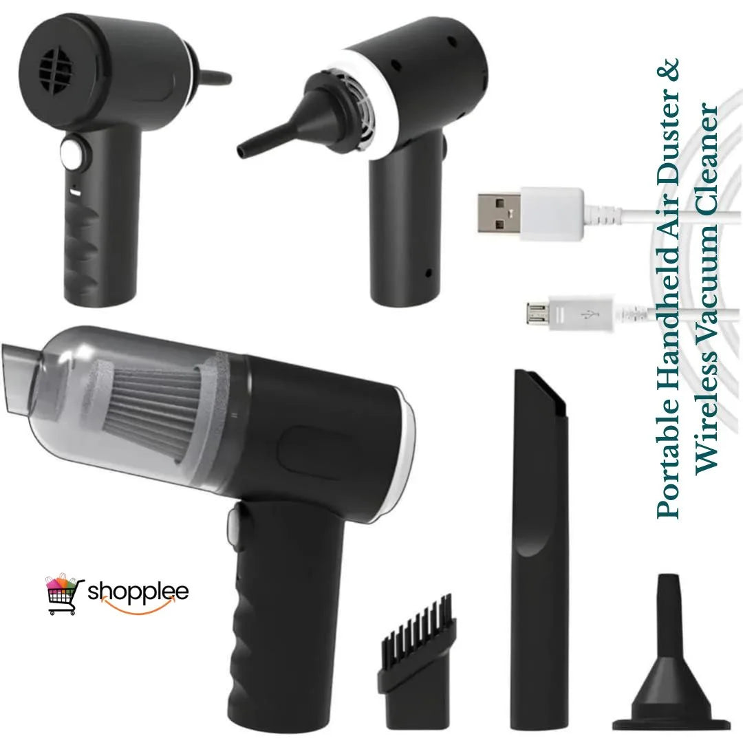 BD Portable Air Duster & Wireless Vacuum Cleaner – Compact Cordless Cleaning Device