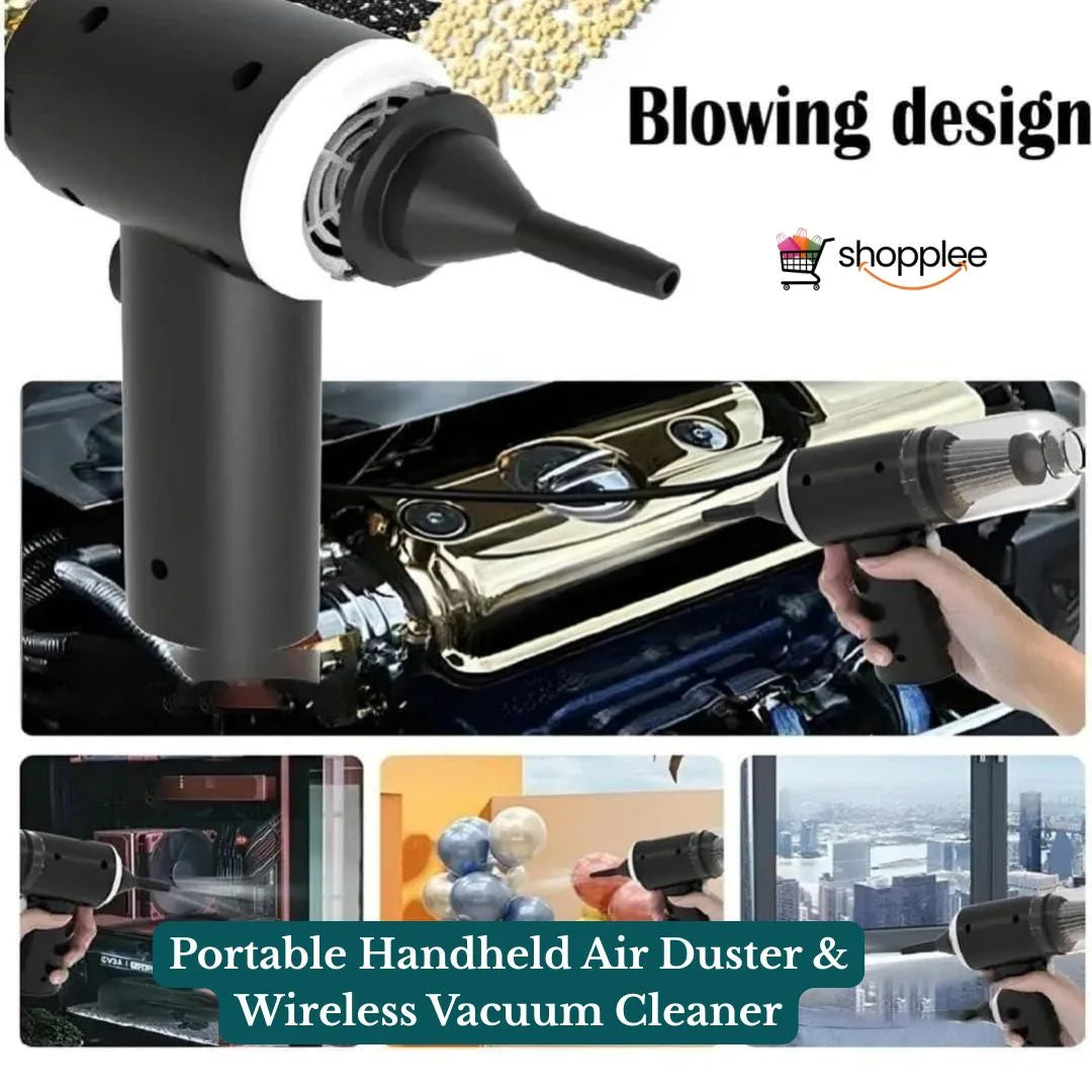 Lightweight portable air duster vacuum used at home or office
