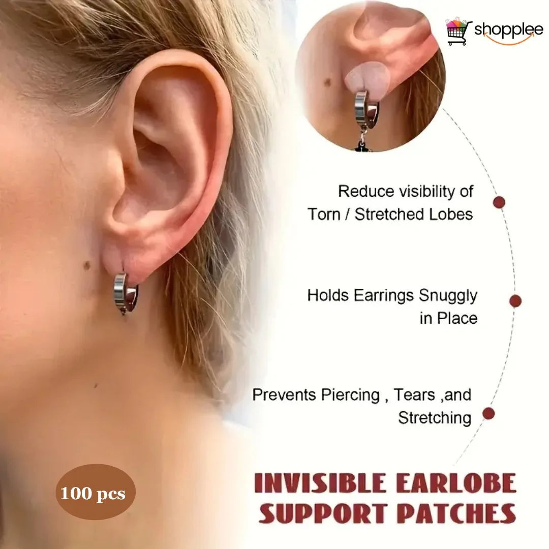 Invisible Earlobe Support for Heavy Earrings, Adhesive Stabilizers for Hidden Earlobes, No-Power Needed Protector Accessories, Comfortable & Easy to Use