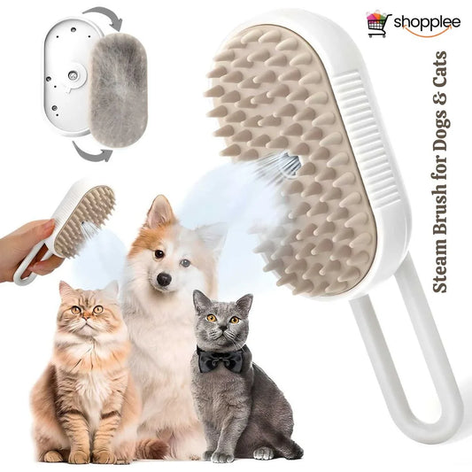 Steam Brush for Dogs & Cats – Gentle Grooming and Cleaning Tool