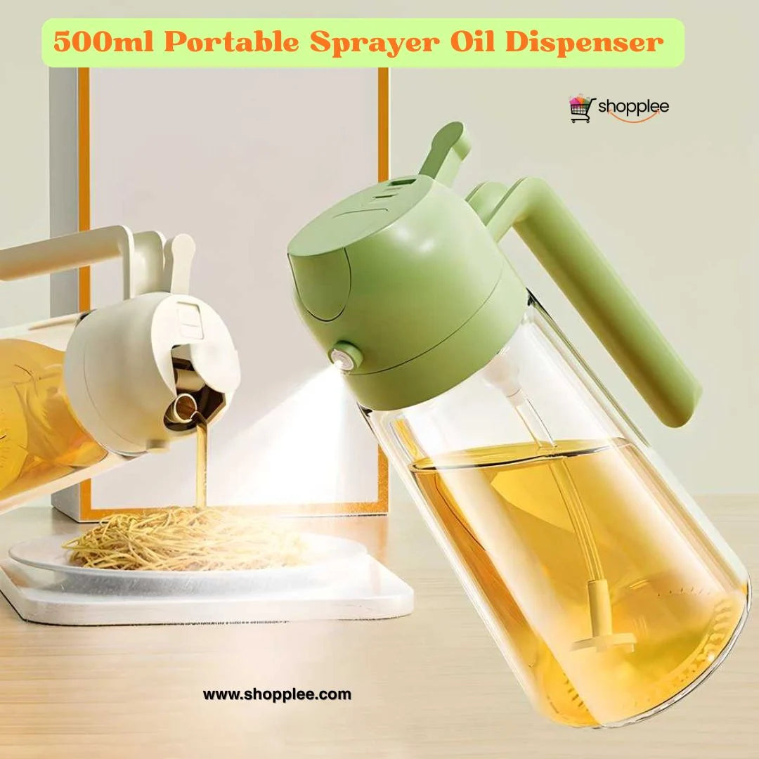 A 500ml portable sprayer oil dispenser glass bottle