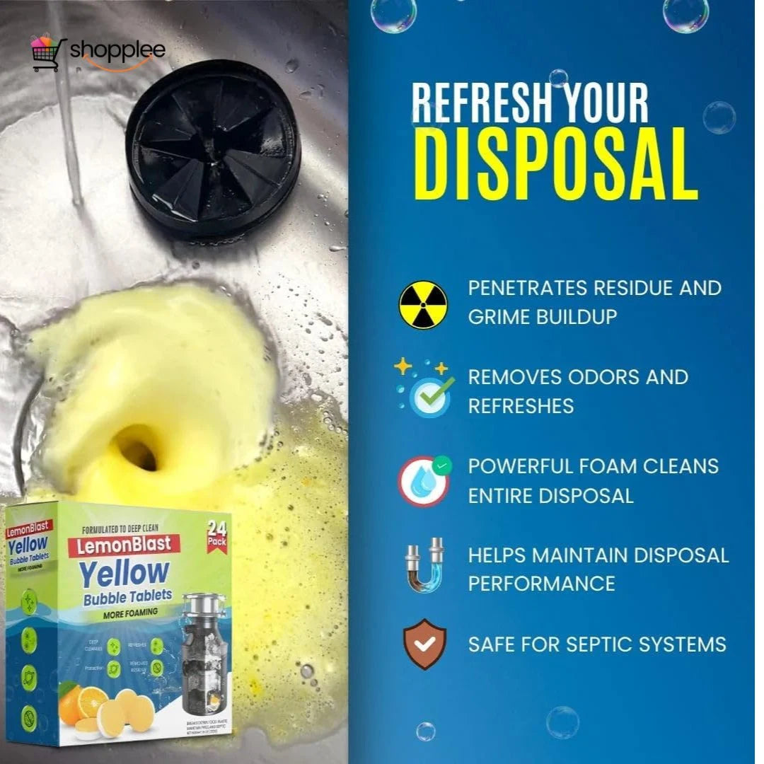 Deep cleaning pipe tablets removing residue and buildup