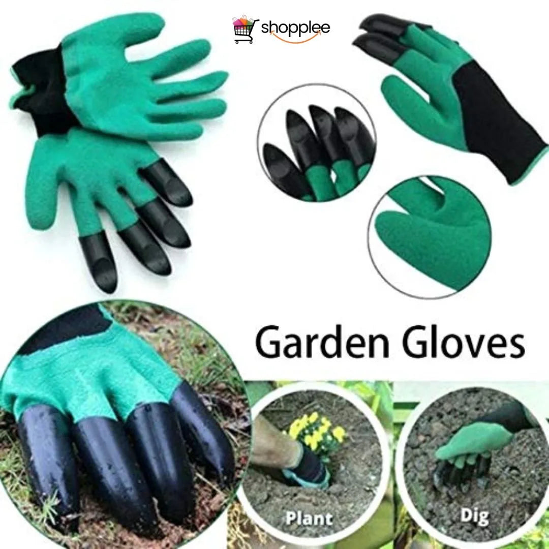 Gardening gloves for digging soil without tools