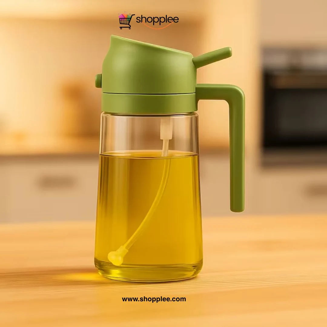 Kitchen oil spray dispenser in use