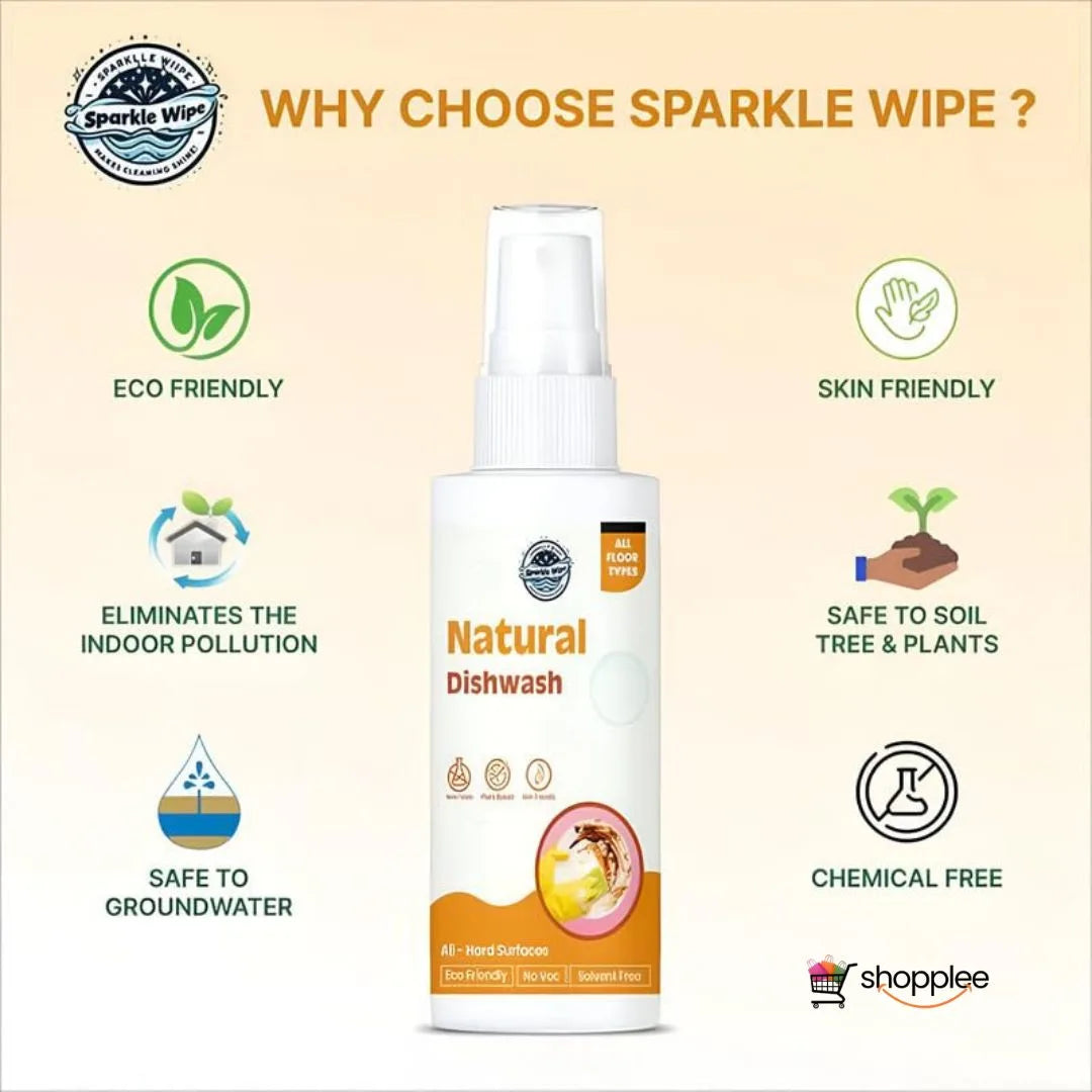 Eco friendly dishwash spray for safe cleaning at home 