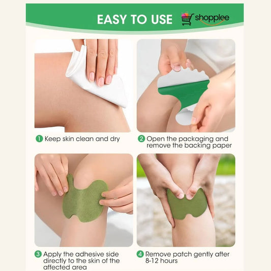 Joint pain relief patch with mint and eucalyptus extract 