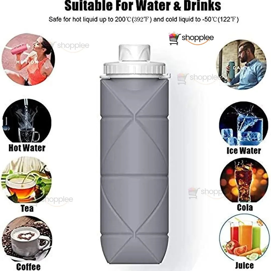 Portable collapsible water bottle easy to carry 