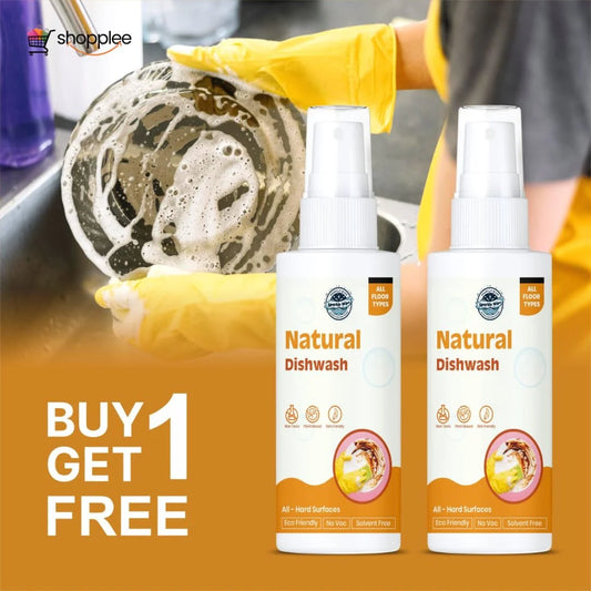 Plant based dishwash liquid spray for cleaning dishes naturally 