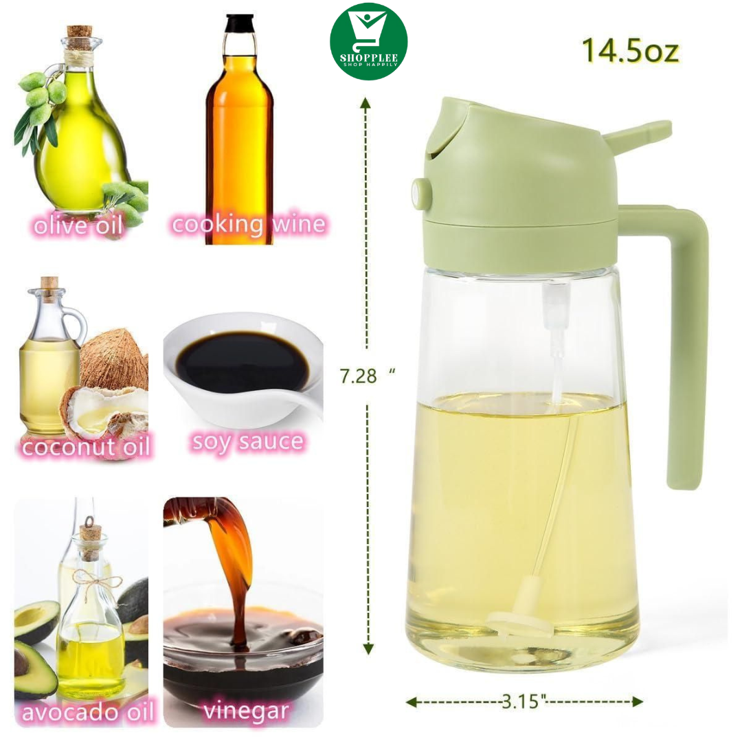 Oil dispenser 2 in 1 oil bottle