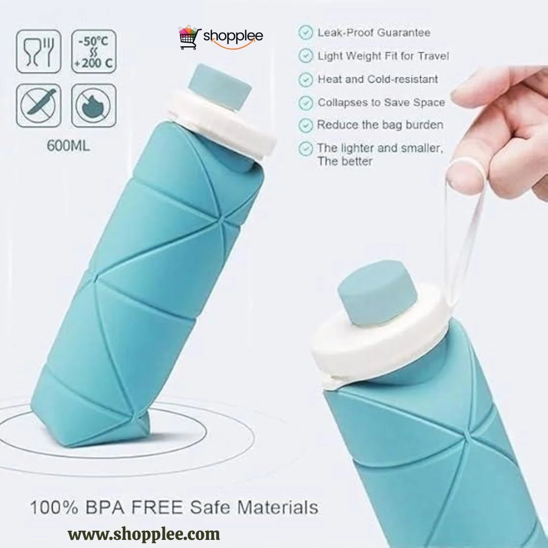 BPA free foldable water bottle for daily hydration 
