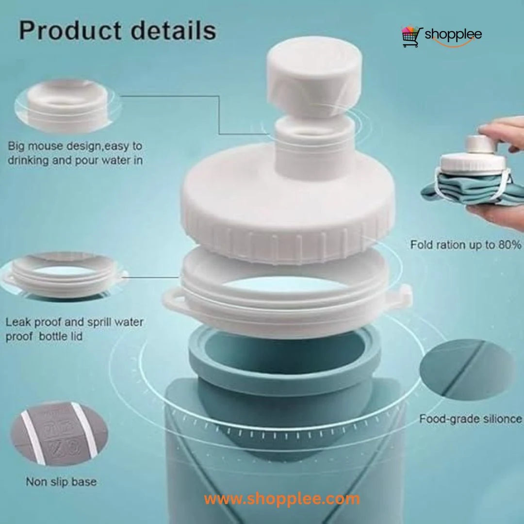 Silicone water bottle with leakproof valve design 