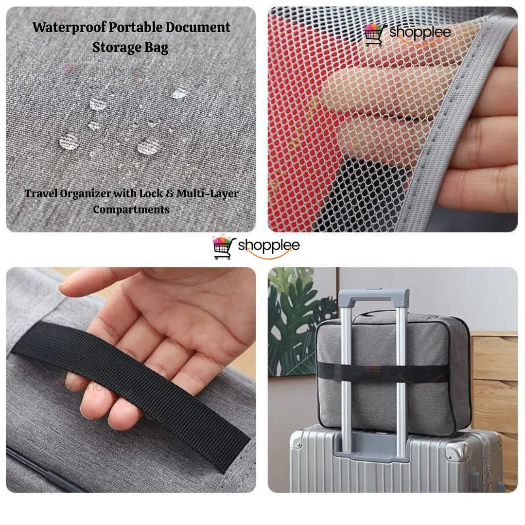 Document storage case for safe and secure travel 