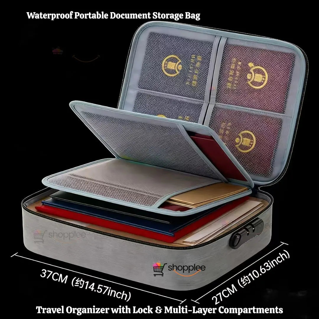 6Multi layer document organizer bag for office and home 
