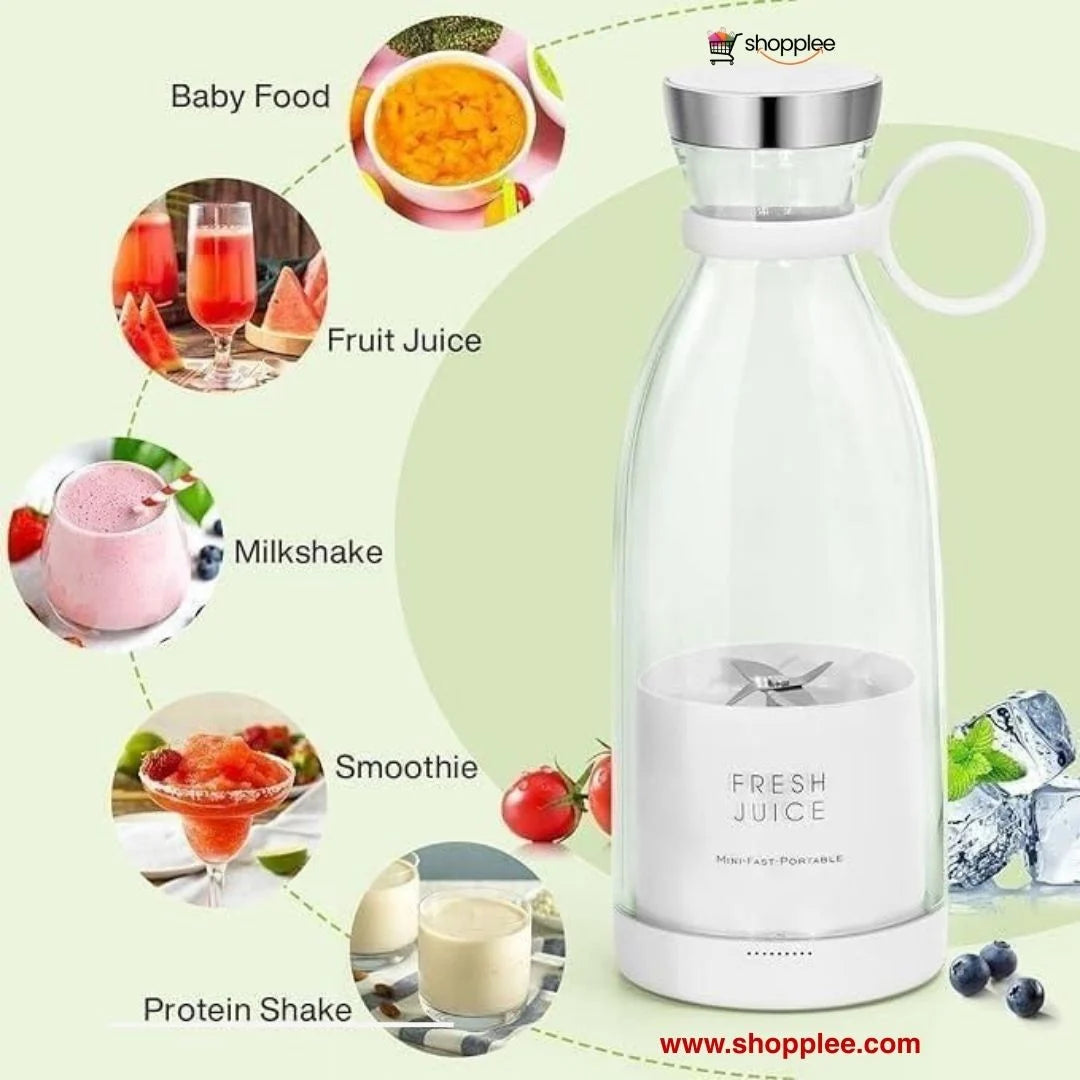 Portable mini juice blender USB rechargeable mixer juicer with 380ml capacity