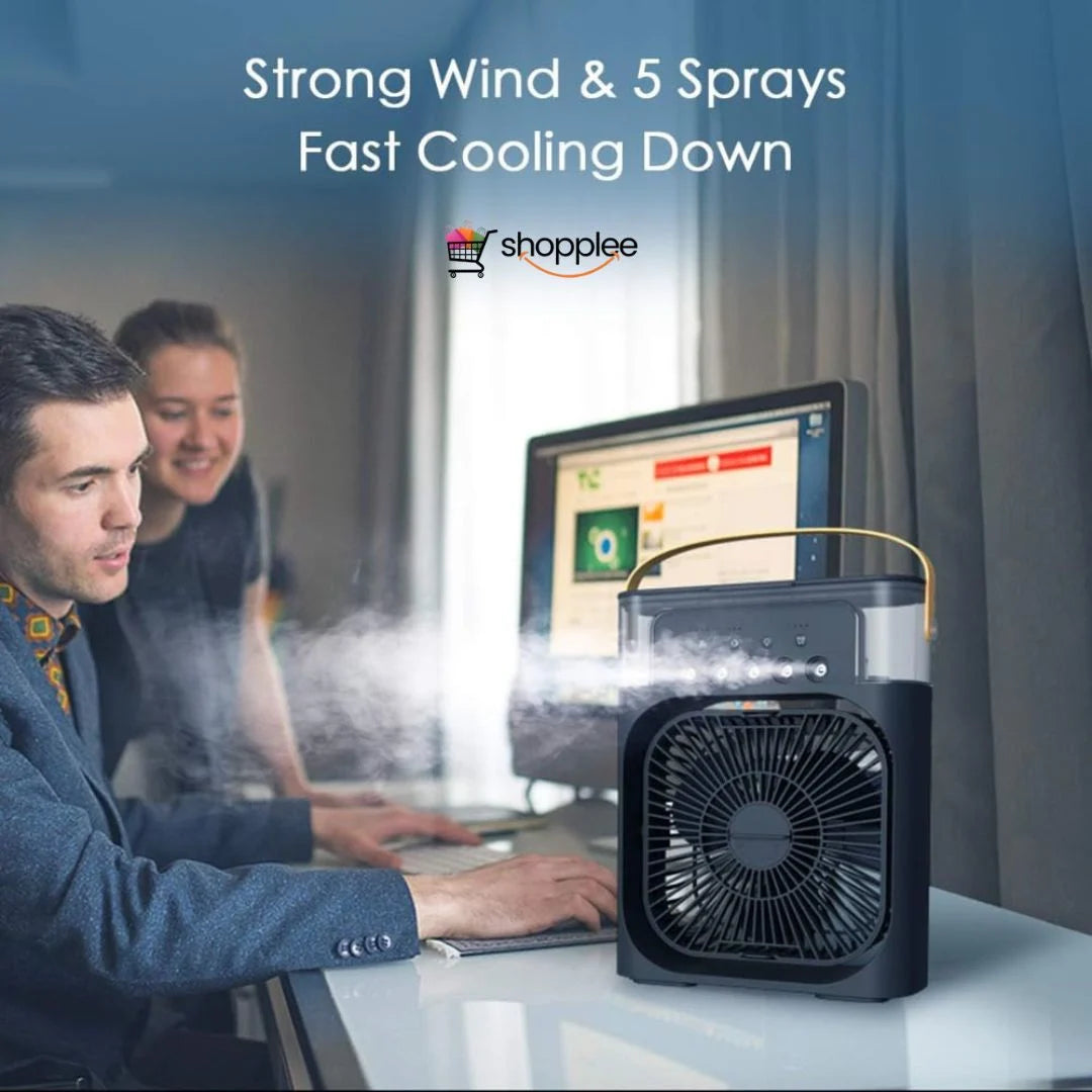 Personal cooling fan set including USB charging cable